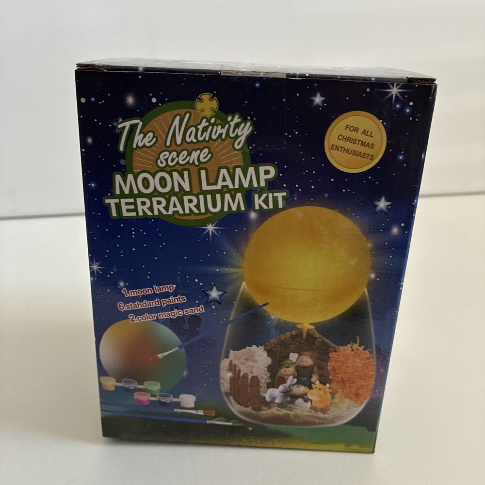 The Nativity Scene Moon Lamp Terrarium Kit Craft Paint Magic Sand Nativity Scene - Picture 8 of 12